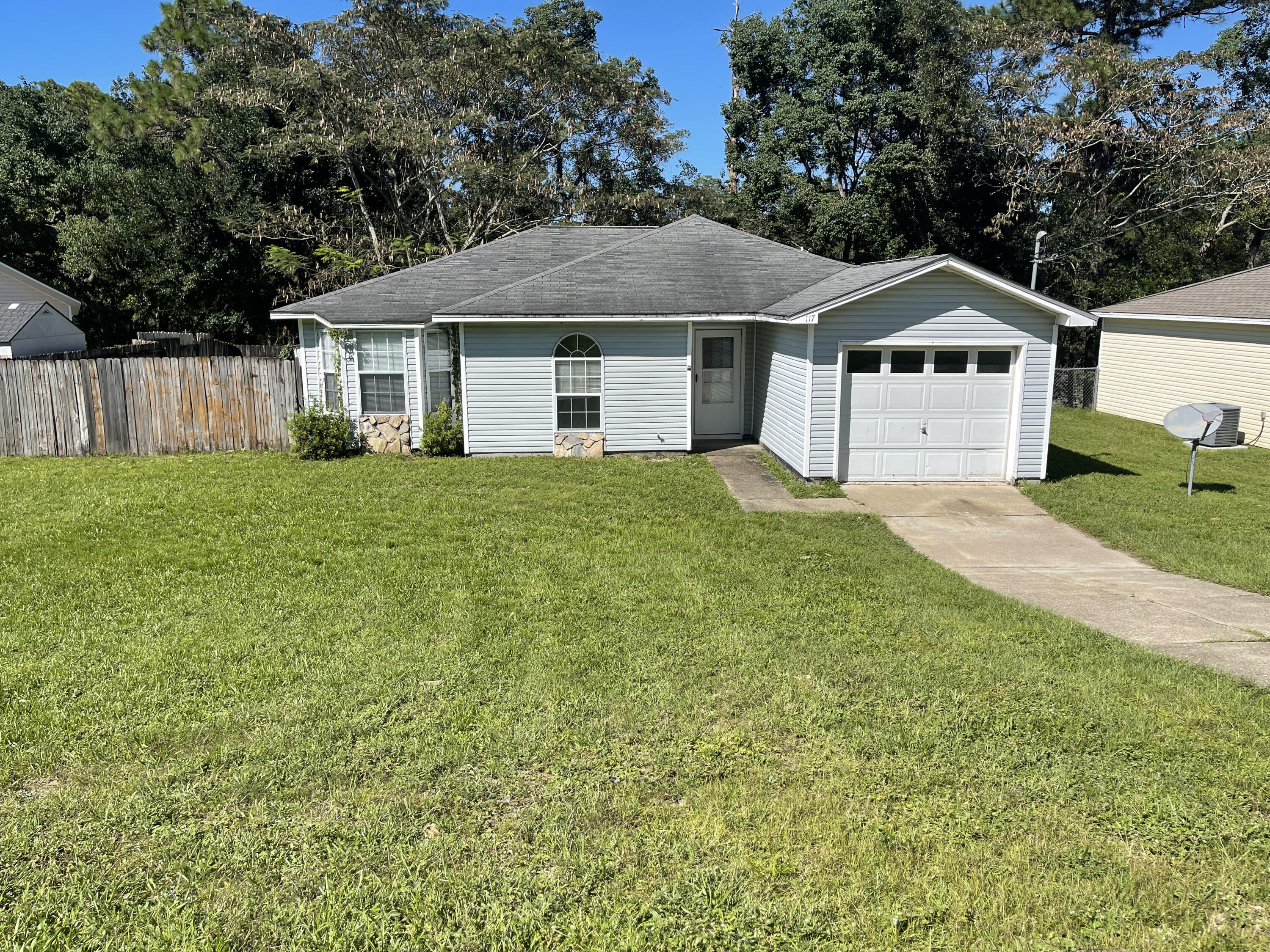 This super cute home is located just mins from I-10, military bases and coming soon, Crestview Commons shopping! This 3bedroom 2bath home was built in 1997 and rests on Mill Pond. Home has tile throughout, vaulted ceilings in living room, bay window in dining area and bedroom 2 and tons of potential. A must see to appreciate. Call today!