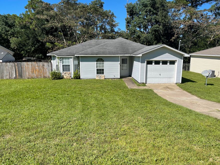 This super cute home is located just mins from I-10, military bases and coming soon, Crestview Commons shopping! This 3bedroom 2bath home was built in 1997 and rests on Mill Pond. Home has tile throughout, vaulted ceilings in living room, bay window in dining area and bedroom 2 and tons of potential. A must see to appreciate. Call today!