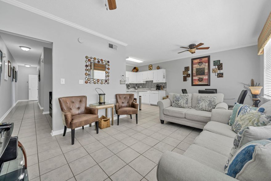 Step inside this quaint condo with 2 bedrooms and 2 baths located just steps to the white sands and the Gulf of Mexico. Unit 222 is located in a prime spot- very close to the beach and right above the pool. No waiting for elevators, just go up one flight of stairs to enter your front door. Enjoy the beautiful beaches of Destin from this condo featuring a well maintained interior that is rental ready. Poinciana Place is perfectly located near the best shopping, restaurants, and entertainment the Emerald Coast is famous for.