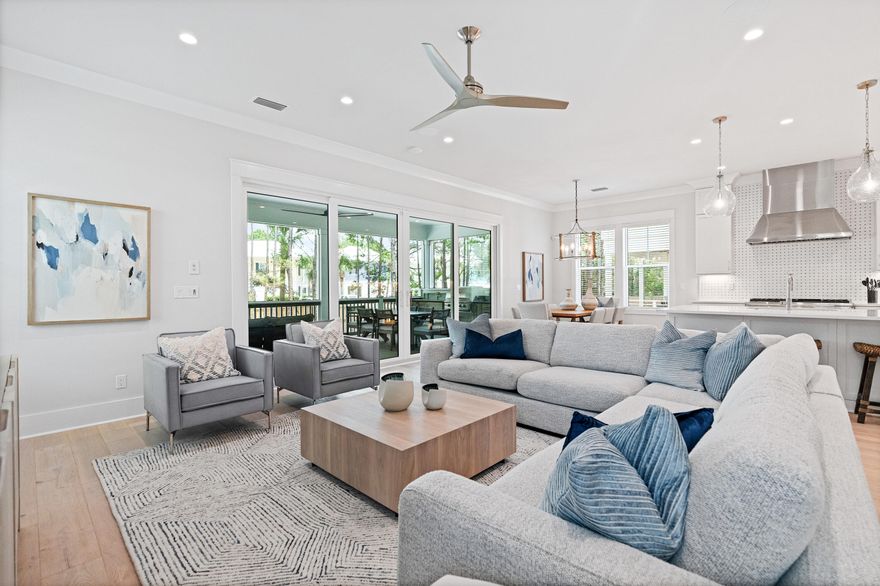 This is your moment to own a slice of 30A paradise at a great price! Tucked in a peaceful Seagrove setting and surrounded by towering pines, this fully furnished, rental-ready retreat is where style, comfort, and investment potential come together. With projected annual rental income of $225,000 and just minutes from the planned Walton County beach access, this is a rare opportunity to secure both lifestyle and long-term value. From the moment you arrive, 37 Sand Dollar Court welcomes you with a wide paver driveway, elegant coastal facade, and breezy front porch. Step inside to find wide-plank hardwood floors, shiplap accents, and a light-filled, open layout that flows effortlessly from room to room. The heart of the home is a designer kitchen fit for the most discerning chef, featuring shaker-style cabinetry, pristine quartz countertops, a dramatic 48" Thermador smart range with dual ovens, and a striking stainless-steel hood. A spacious island invites easy entertaining while glass sliders lead to a screened-in porch designed for year-round enjoyment. With a built-in grill, Naturekast cabinetry, and serene views of the private heated pool and wooded backdrop, this outdoor space is truly an extension of the home.

The first-floor primary suite offers a restful escape with a spa-like bath, while upstairs features a second living area, three spacious guest rooms, including a tranquil second primary suite and a custom bunk room with two queen-over-queen built-ins for extra guests.

Out back, the sun-drenched pool deck is surrounded by privacy fencing and framed by tall pines, offering both seclusion and serenity. Whether it's morning coffee on the porch, sunny afternoons by the pool, or evening dinners under the stars, every moment here feels like vacation.

Located near Seaside, WaterColor, Old Seagrove, and a growing collection of shops and restaurants, 37 Sand Dollar Court is more than a home, it's a lifestyle. 

This is coastal living at its finest, and now is the perfect time to make it yours. Buyer to verify all information and dimensions. Listing agent has an interest in the property. 