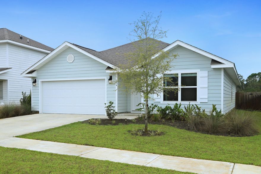 Wonderful curb appeal in this 1 year old, 4 bed, 2 Bath home with a 2 car garage. In addition, enjoy the beautiful sunsets in this fully fenced backyard that backs up to one of many ponds within Hammock Bay. This is a split bedroom design with the additional rooms located just off the foyer. The home is also equipped with smart home technology, Internet fiber optic lines and well irrigation.