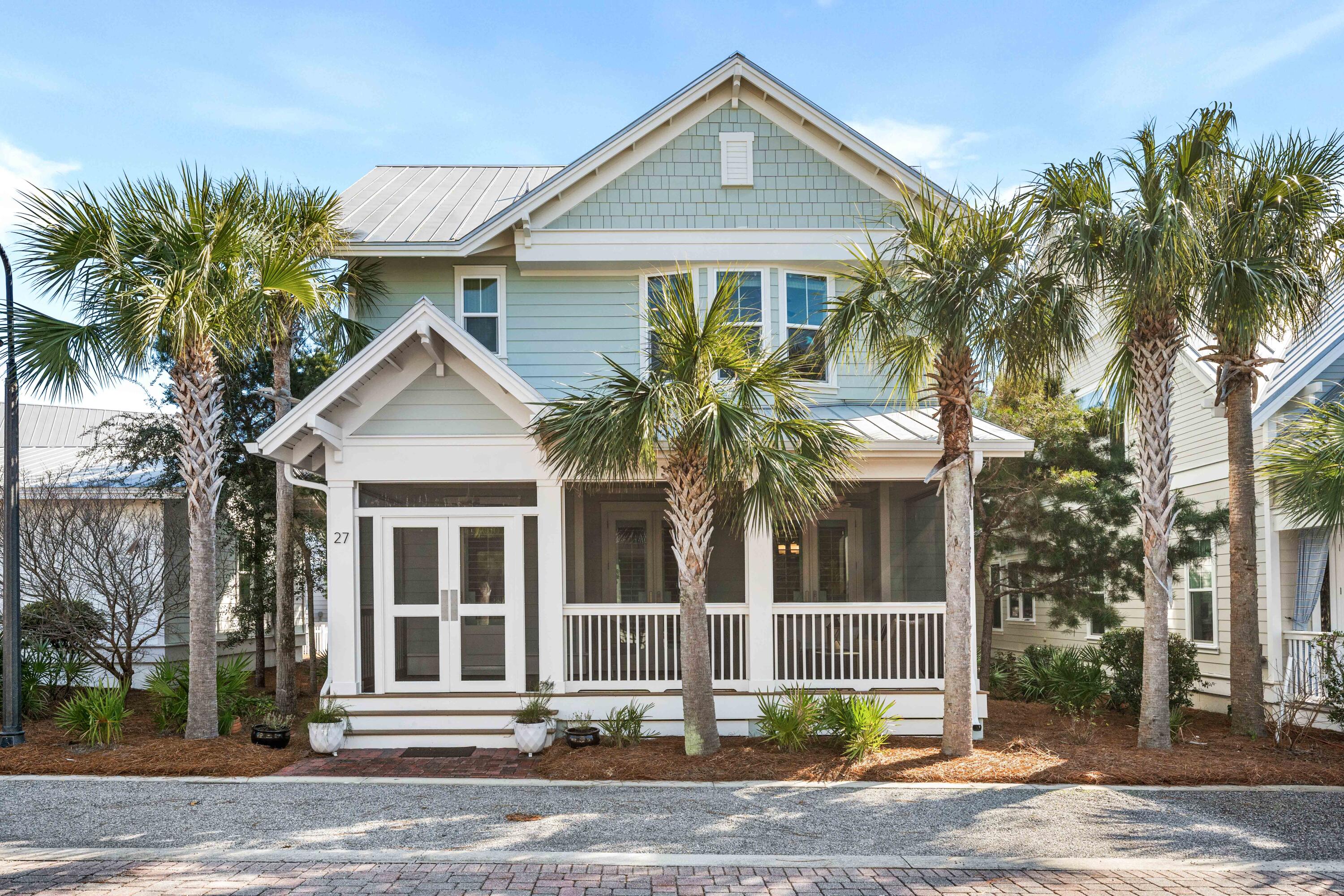 Strong Rental potential up to $135,000+ in gross income! Own paradise on 30A in Prominence South with this gorgeous two-story luxury beach home located in a prime spot within the community giving you easy access to amazing amenities plus steps away from The Big Chill. The expansive Somerset floor plan features 4 bedrooms, 1 bonus/bunk room, 4.5 bathrooms, and 2-car garage boasting over 3,800 sqft of indoor and outdoor entertainment/living space (2,921 sqft heated and cooled). Decorated in calming neutrals with coastal blue and turquoise highlights throughout and features hardwood flooring, plush carpet in bedrooms, crown molding, granite counters, mosaic tile backsplash, high-end stainless-steel appliances, outdoor shower, screened porch, Rinnai tankless water heater, and more! The bright and airy open concept layout on the first floor features the main living room, dining, and kitchen with a butler's pantry for extra storage plus a large island opening into the main living space for extra seating and entertainment space. Also found on the first floor is one of the two primary bedrooms with a spacious ensuite bathroom. Take the stairs to second floor where you will find the remaining bedrooms; one being the second primary suite with ensuite bathroom, a guest bedroom with private bath and two additional guest rooms with one featuring built-in bunk beds that share a bathroom. This vast homesite can sleep over 10 guests and features 10ft-12ft ceilings/8ft doors, hurricane impact windows, professional lighting and window treatments, 2-car detached garage that offers a private paved back entry to the home, paved driveway, and a washer/dryer. Relax and soak up the Florida sunshine in this expertly designed beach home that offers all the best of coastal living on the gulf coast, don't wait to claim your Prominence paradise today.

Prominence is a retreat from the modern world and an essential community along scenic 30A. With low hoa fees, a blend of coastal resort living, easy access to a vibrant town center 'The Big Chill', and the beautiful beaches of the Emerald Coast, it's also a way of life in a community that lives up to its name. The Town of Prominence is located on HWY 30A between Seagrove Beach and Alys Beach, next to WaterSound Beach. Residents will enjoy low HOA fees, easy access to a beautiful Town Center (The Big Chill), 2 Resort style pools (1 seasonally heated), state park trails and more.