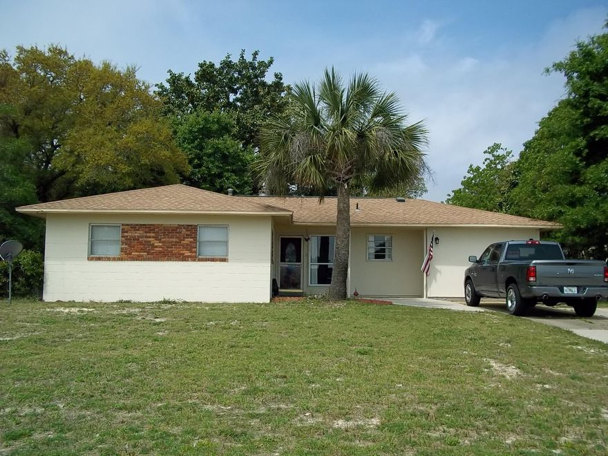 Awesome Home! Why rent? This home has been tastefully remodeled and is ready for you. Colors and materials used are neutral in color and will match any decor. Large Dining/Kitchen area w/breakfast bar and wood burning fireplace. This room would also work as an eat-in kitchen with living area. Current owner used the back bedroom for a den area. Current tenant using as a bedroom. All appliances in place. Split bedroom floorplan for extra privacy. Master Suite w/ HUGE walk-in closet and Master Bath. Relax in your Screened patio located in your fenced backyard. Convenient location. Close to both bases, schools, shopping, and the beautiful beaches. Copper wiring. Photos used are from when owner lived in home. Please have your offer accompanied by your loan approval letter or proof of funds.