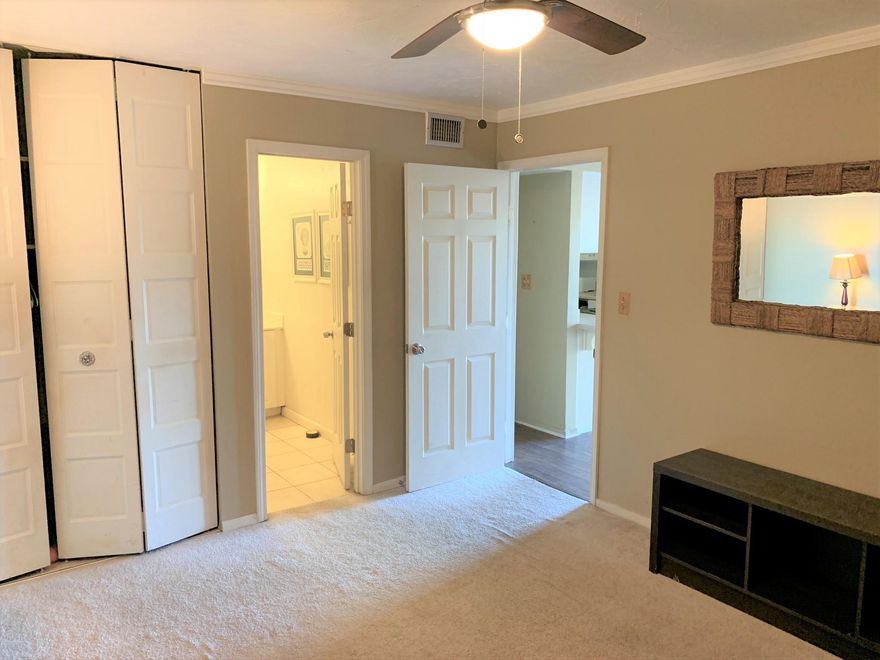 WATERVIEW / LAKE FRONT UNIT, Gated Community!  UTILITIES INCLUDED!   **PETS ALLOWED** on case by case basis with additional deposit or pet rent.  Lease with Purchase Option is available, ask for details!  Centrally located in the Heart of Destin, this unfurnished and newly painted one bedroom one bath condo features an open floor plan. Living area features wood-look plank flooring and crown moulding. Washer & Dryer are included in the utility room off the covered porch / balcony! 6 Month or 1 Year+ term. Close to Beaches, Restaurants, Shopping & Entertainment. Amenities include: 3 Pools, Tennis, Out Door Grills, Community Rooms, Buyer to verify any & all dimensions. Boat and RV storage on site. **Tenant will be responsible for electric/power service**