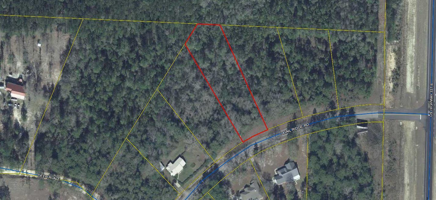Looking for a piece of property to call home? Come check out this beautiful 1 acre lot off of Quail Ridge Dr. The property is just off of 331, south of the interstate and 30 minutes from the beaches of South Walton. Lots of new development coming to the area you don't want to miss out on this property! Restrictions - No mobile or modular homes, no permanent or stationary RV's, permanent structure for living space is a minimum of 1,200 square feet in size.
