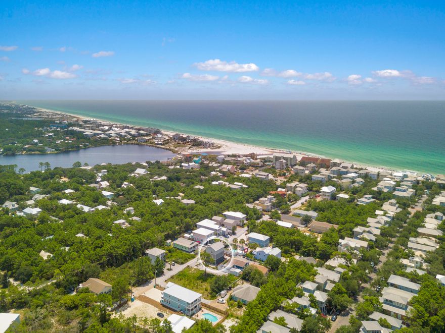 South of 30A!! Beautifully decorated and upgraded beach home a short stroll to the beach and Eastern Lake in Seagrove Beach. The home nestled on a private street, was renovated in 2014 with stunning coastal details. The open living space on the second level features a beautifully updated kitchen with stainless steel appliances, pearlized backsplash, granite countertops, pantry and breakfast bar. The master retreat on the 3rd level is spacious and has a large walk in closet, private balcony and master bath designed with elegant details. Feel at home in your beach getaway as you take the staircase with a nautical rope banaster to the 1st floor living space that is ideal for kids and guests. Each bunk has a reading lamp and usb connector. The large outside patio terrific for entertain
