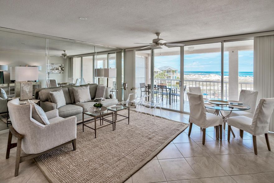 Excellent views of the Destin East Pass, Gulf of Mexico and Crab Island from this renovated 3rd floor condo at Magnolia House located in the gated island community of Destin Pointe. The large balcony affords spectacular views of the beach, water and some rather amazing sunsets. This condo has just been renovated with a coastal glam decor. The bedroom features a king size bed, flat screen TV, & access to a private lanai. The living space is an open concept with the kitchen, dining and living area all enjoying views of the water. This property is an ideal 2nd home or investment property with $30,000/year in rental income. Destin Pointe is a gated island community featuring 2-tennis courts, shuffle board courts, 2-community pools, more than 3,000 feet of beach frontage, 24 hour security and great views of the pass, harbor and coastal dune lakes. Come and experience island living in this one of a kind gated community.