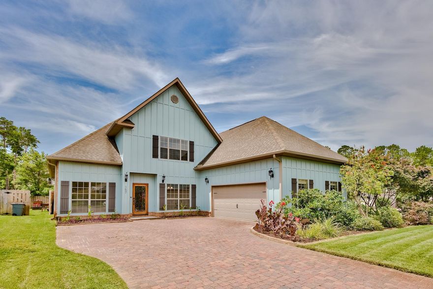 Gorgeous neighborhood located in the gated community towards the end of the street in a very sought out area with just 24 homes, this is a very desirable area located close to Sandestin and the West End of 30A. Conveniently located close to shopping, restaurants, golf, parks and the Sacred Heart Hospital.  Just minutes from the beach, this quaint neighborhood is meticulously maintained. This is the popular Wyngate floor plan featuring 5 large bedrooms + a dedicated office/study, banquet sized formal dining room, a gourmet kitchen with breakfast bar that opens to a breakfast area. 2 car attached garage and a mudroom. Low maintenance brick and hardi Board exterior.  The outdoor custom kitchen and large fenced in yard is spectacular.