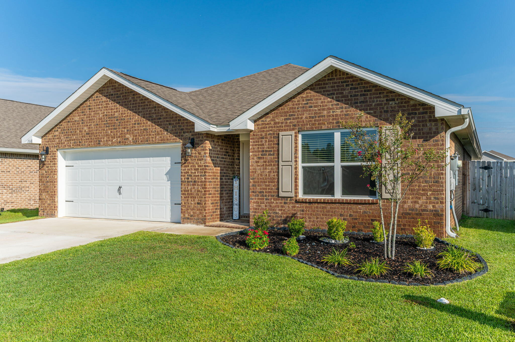 Welcome Home! This 2020 built home is located in Redstone Commons - a community stocked with amenities, to include resort style pool, clubhouse, and playground. This Cali floor plan offers 4 bedrooms and an open kitchen floor plan with granite countertops and stainless steel appliances. Main living areas and baseboards have just been professionally painted! Vinyl plank flooring runs throughout main living and baths, with carpeted bedrooms. Roomy master bedroom with en suite features double vanities and large walk-in closet. Blinds, gutters, sprinkler system, and fully fenced backyard are all installed and add convenience for the buyer- turn key! Schedule your showing today!