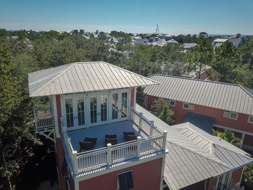 Designed by Jim Strickland of Historical Concepts as a ''Coastal Living Idea Home'' in WaterColor and Rehab completed by Logan and Logan Construction and Tip Top Design Company. This coastal architectural home is a timeless delight. Nestled in the oak trees and situated on cozy Crimson Park and just steps from the currently expanding Beach Club. This newly updated spacious home is move in ready and features an open floor plan surrounded by wrap around porches both screened and open on all three floors allowing expansive areas for inside and outside entertaining. The beautiful entry expresses the expansiveness and open feeling this home provides with its vast staircase, wide plank shiplap walls and oversized windows throughout.