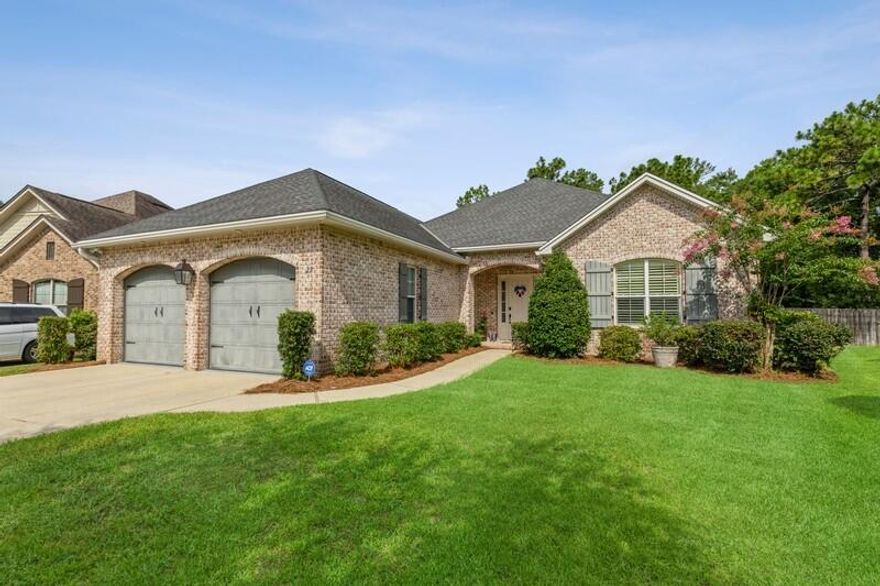 Welcome to your Dream Home! This charming 2,603 sf all brick 4 bedroom 3 bath home is located in the Stables of Rocky Bayou neighborhood. Built in 2014 by Huff Homes, this beautiful home is completely move in ready featuring tall 10 foot ceilings and 8 foot doors through out, crown molding, recessed lighting, real hard wood floors. As you enter the home you are greeted by a lovely foyer that leads to the massive living room with built-ins for entertainment and choice of decor. The spacious kitchen with island with has granite countertops, a tile backsplash and all stainless steel appliances, including a gas range, double oven, microwave, French door refrigerator, hood and pantry. The generous dining area located just off the kitchen for meals and entertaining.