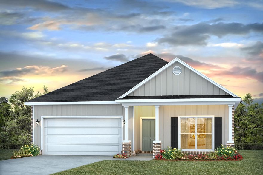 Welcome to the 54 Grass Owl Loop, a new home located at Owl's Head Farms, in Freeport, Florida. This home is nestled in a cul-de-sac and is move in ready. Step inside to a welcoming and open layout designed for comfortable living. The kitchen, complete with quartz countertops, Whirlpool stainless steel appliances, undermount single basin sink with a dedicated water filter faucet and a functional island, opens directly to the dining area and living room, creating a seamless space for entertaining and relaxation. The high 9' ceilings and additional tray ceilings in the living and primary bedroom create boosts the luxurious feel in this home. The owner's suite, tucked away at the back of the home, features a private bathroom with a walk-in shower and double vanity.