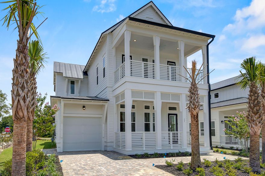 Bluewater Landing is the embodiment of 30A's laid-back and luxurious lifestyle. This intimate 31 home community has easy access to pristine beaches, clear waters, first class dining, and shopping. | The elegant Laguna plan is a 3 bed, 4.5 bath, 2884 sq ft home with Elevated ceilings, gourmet KitchenAid kitchen, quartz countertops, and wood floors. Relax on the porch or balcony for tranquil mornings and stunning sunsets.