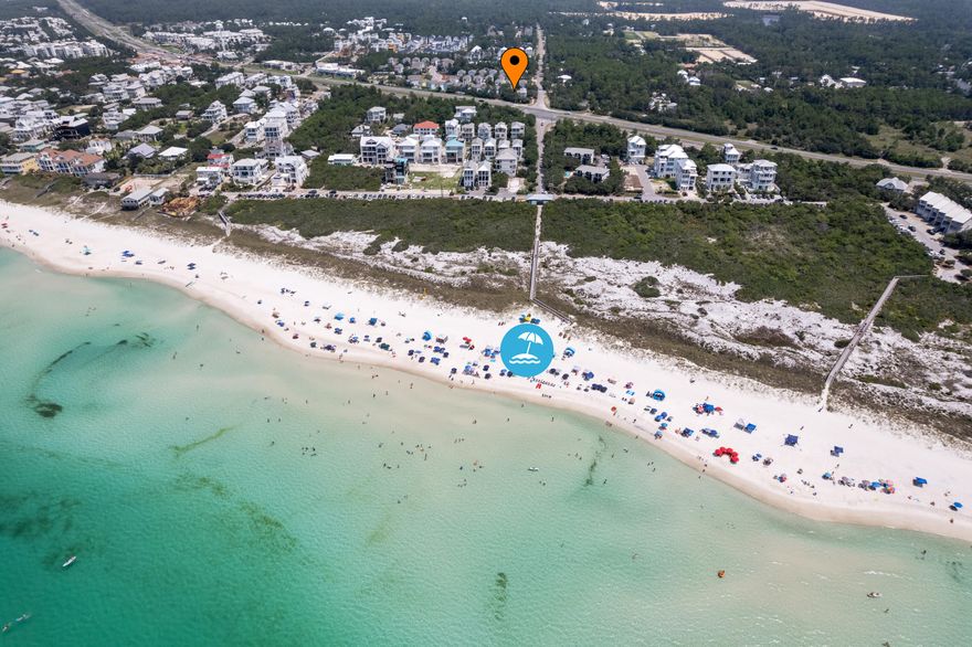 Motivated SELLERS!  PRIME LOCATION &  MOVE IN READY to begin enjoying the BEST of the Emerald Coast from your quiet INLET BEACH home nestled between 30A & PCB, and only a SHORT  walk/drive to the Orange Street public beach access with EXPANSIVE beach & parking including 3 walkovers + showers & bathrooms. The pedestrian tunnel at Inlet Beach is now open!!! Walk/bike/ride to Rosemary Beach & 30Avenue for unique shopping, dining & entertainment!  Nearby Camp Helen State Park on Lake Powell offers kayaking, paddleboard, swimming,  hiking, camping + dog friendly.   PLUS, only 9-10 miles to PCB  Pier Park, Aaron Bessant & Frank Brown Parks, all hosting year-round concerts, festivals & other family & sports outdoor events; & only 20 miles to PCB Airport. NEW LOOK & well maintained 2nd home never rented, but short-term rentals are allowed and very popular.  Genuine hardwood floors, lots of storage closets+ garage, privacy fenced large back yard + other additions.   Recently replaced items include Refrigerator, Microwave, hot water heater, garage door opener, LR Furniture; window blinds, and addition of whole house water filtration system. Projected S-T Rentals for this exceptional home range $75K - $88K Gross. A MUST SEE to ENJOY the convenience of all of this without the 30A price tag & congestion!