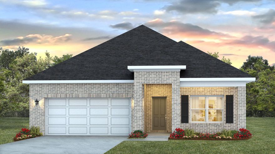 Welcome to the Lamar Plan, at Deer Ridge Crossing, our new home community in Gulf Breeze, Florida! Just over 1,600 square feet, this beautiful single- story home offers 3-bedrooms with 2-bathrooms, a 2-car garage, and an open layout. The kitchen features quartz countertops and stainless-steel appliances, including a stove, dishwasher, and microwave hood combo. The primary bedroom is a relaxing space that includes the attached primary bathroom. Between the double vanity, separate toilet, soaking tub, sperate shower and walk-in closet, this area can become a haven of relaxation. This home comes standard with the 'Smart Home Connect' System which includes a variety of convenient devices you will love.