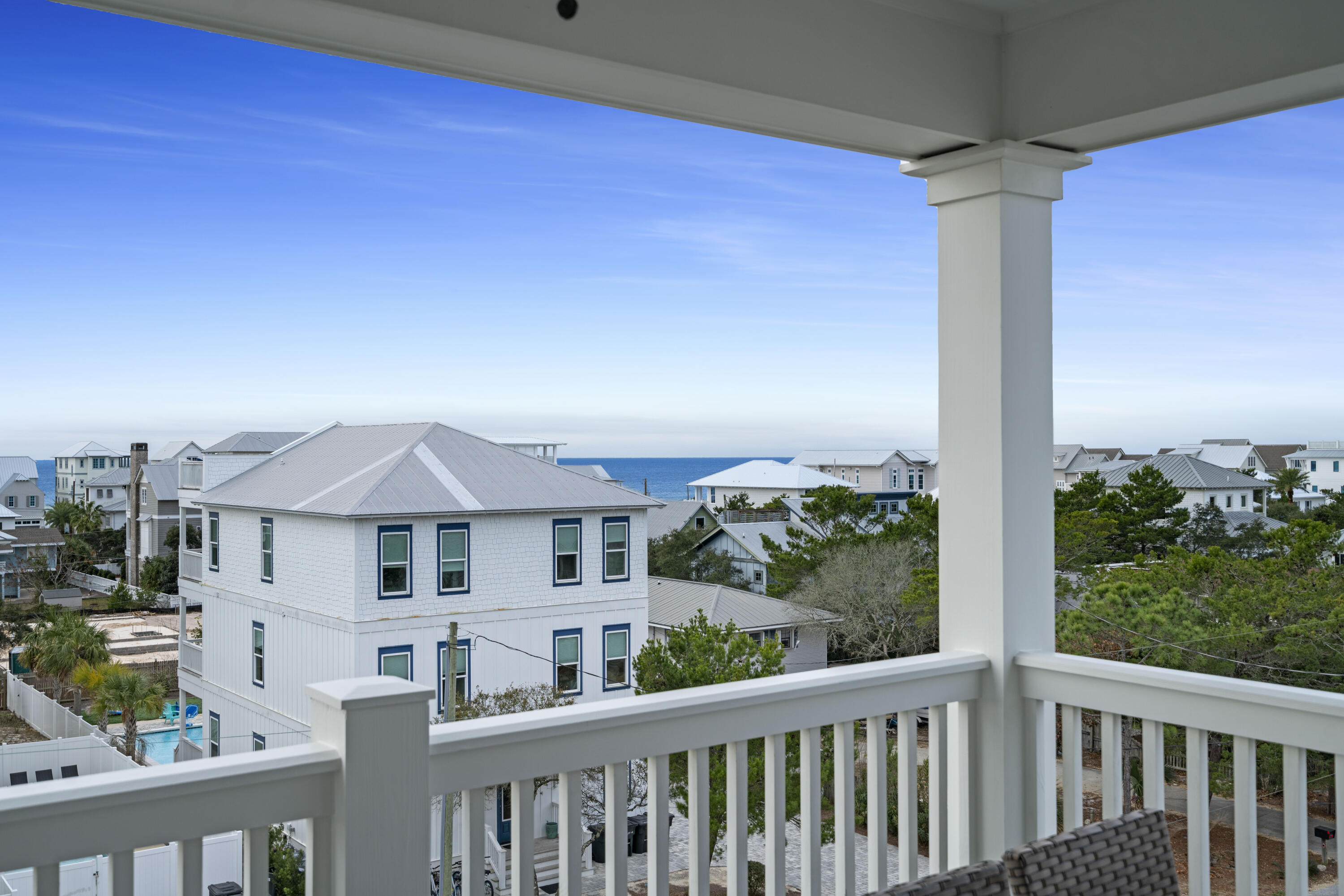 Luxury beach home with amazing GULF VIEWS & ONLY STEPS AWAY FROM THE BEACH! Located adjacent to Rosemary Beach on the coveted east side of Scenic 30a!  This home has proven rental history, with 2025 projections of nearly $150k!  Situated on a premium corner lot and conveniently located directly across from the heated community pool in the low density subdivision of Heron at Inlet Beach, this home offers high end finishes throughout.  Hard wood floors, quartz and marble countertops, custom cabinets, private elevator and more!  With 5 bedrooms / 5 full baths, 3 living areas, multiple en suite covered private decks, and more, this home has it all!  Enjoy gorgeous Gulf Views from your outdoor kitchen on the 4th floor oversized and covered deck, with more views from throughout the home on multiple floors of the home.  Call to schedule your showing today!