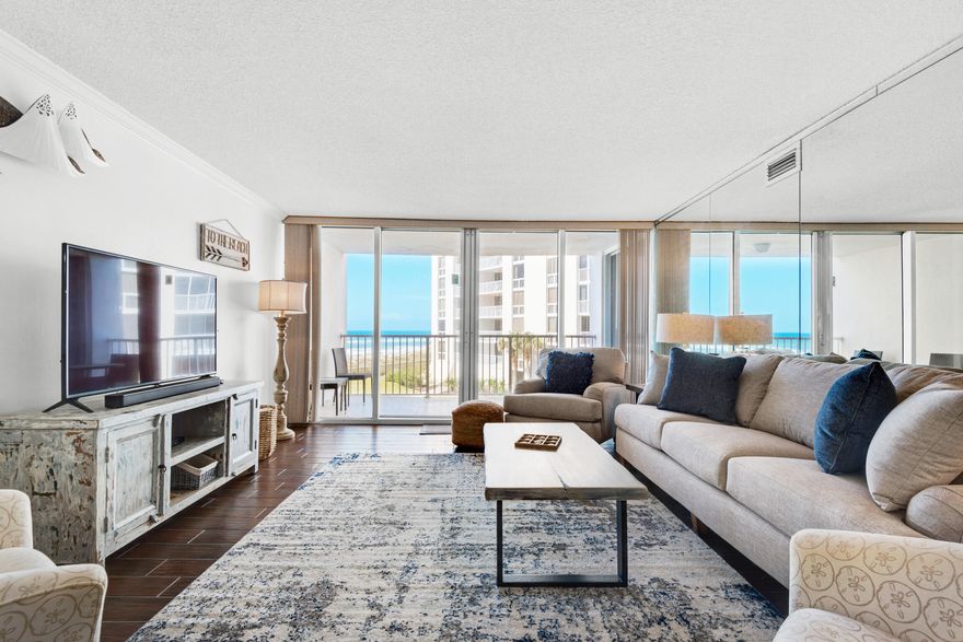 Turnkey Gulf-View Investment Opportunity at Shoreline Towers ! This fully furnished 2BR/2BA condo in a prime location with strong rental potential is move-in-ready. Unit 1035 features tile flooring, a modern kitchen with granite countertops, backsplash, and 2 tone cabinets. Located in a newly renovated ($25M) complex offering resort-style amenities: private beach access, pool, tennis, sauna, and more. Just a few miles from Harborwalk Village - a top destination for dining, fishing charters, and entertainment. Impeccably maintained and ideal for short-term rental or second home. Whether you're searching for a primary residence, vacation home, or investment opportunity, this exceptional Gulf condo offers the ultimate in Florida coastal living.