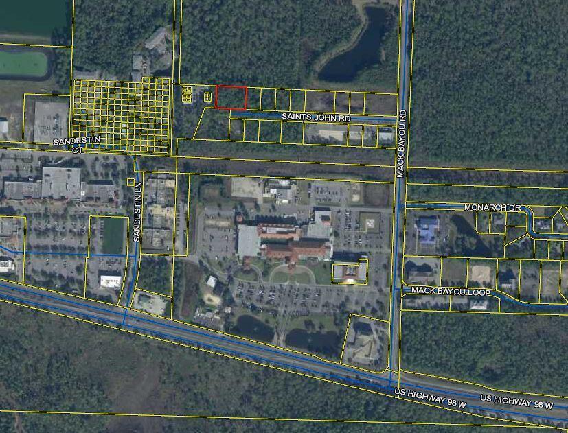 Lot 11 & 12 - 2 Commercial lots on one parcel located behind Sacred Heart Hospital, with access to Mack Bayou Road. This area has several businesses. All information provided is deemed reliable, but is not guaranteed and should be verified by buyer. Visit the Walton County, FL Code Of Ordinances 2.02.20. - Coastal Center (CC) for property usage details.