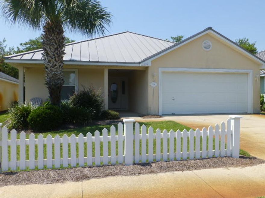 What a buy on this lovely 4 BR/2 BA beach cottage in the beautiful beach community of Maravilla. Isolated master bedroom with walking closet and bath with double sinks, large garden tub and separate shower. 3 additional nice size bedrooms. Fully furnished. Great beach rental or full time residence. Double Garage, great to store your golf cart. Back yard has a wonderful green space area. Maravilla is a private beach front community. Two gated entrance on Scenic Gulf Drive and Emerald Coast Parkway. Private beach, tennis courts, shuffleboard, grill areas, 2 pools, one heated in the winter with a hot tub, exercise room, basketball court. This house will not last long. Don't wait another minute! CALL TO SEE TODAY! sellers will consider leaving golf cart with an acceptable offer