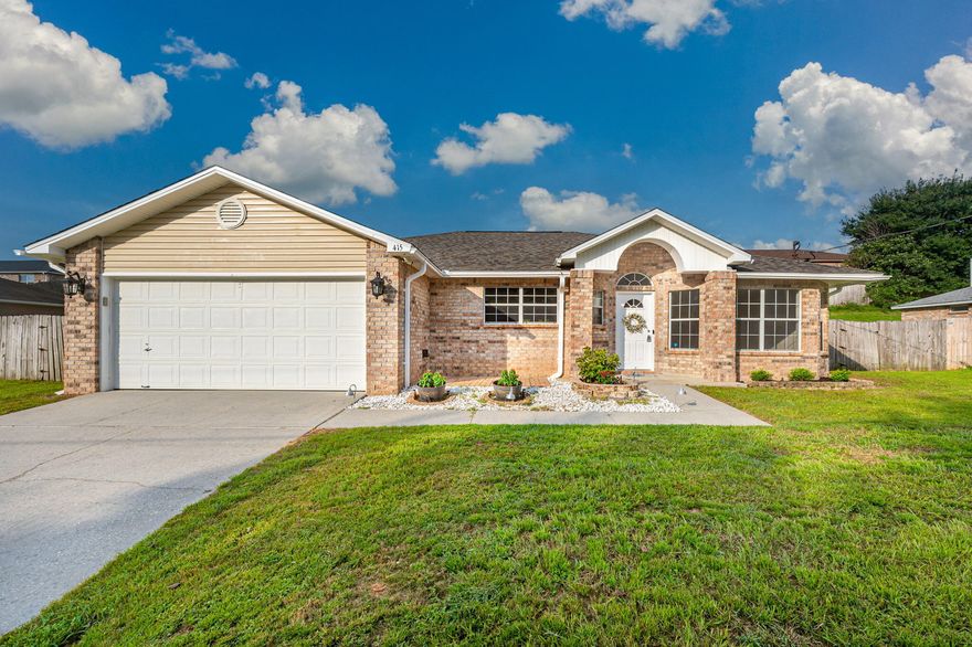 South of the Interstate this all brick home is 3 bedrooms, 2 bath with a large office! Features a .26 acre lot with a 2 car garage. All new flooring, paint, and light fixtures throughout. BRAND new roof installed July 2022. Oversized kitchen with eat in area, kitchen island, all upgraded stainless steel appliances, new cabinet hardware. New door hardware throughout. Master bedroom has large garden tub and separate shower. Fenced backyard with covered back porch. Nest thermostat and technology throughout.