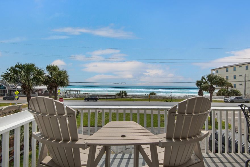 Previously Appraised at $850,000! Over $80,500 in RENTAL INCOME for 2024! Extremely low HOA fees at $165.00 per month. Unlike condos YOU own the land under your unit too! Private beach access directly across the street from the unit! This pet friendly unit means additional income to the base rental rate! COMPLETELY REMODELED GORGEOUS END UNIT for extra privacy with over $104,000 in renovations. This end unit has an added beautiful large window in dinning area for maximum sunlight. High gloss contemporary cabinets accented with gold hardware(full list of upgrades available)! Hurricane impact master bedroom sliding glass door that completely opens with no middle grid for a beautiful view! Large upstairs master bedroom deck with direct views of the famous sandy white beaches in Destin.

Absolutely the most beautiful views of the Gulf of Mexico & great people watching! It's a favorite for returning guests! Sold with reservations on the books for 2025! HVAC 2.5 ton Trane 14 seer 2021. It is priceless to park 3 feet from front entry or back door entry, go right into the kitchen with groceries and easy access to the bedrooms! Keyless entry to front & back door for convenience!
This sophisticated and contemporary townhome is more like a home on the beach, and it's sold fully furnished with unobstructed views of the beach and the emerald green water in Destin, Florida! Sand Pebbles is a quaint low-density complex with only has 8 townhomes. This unit has it all starting with the great flow of light colored LVP flooring and the bright white design all throughout the entire unit, to the large private master bedroom deck that looks out over the Gulf of Mexico which is perfect for your "wine- down" in the evenings and coffee sunrise in the mornings. There are water views all the way from the kitchen through the open concept floor plan to the dining room, to the living room, to the beach! If you came to enjoy the beach, this is the perfect location.

Step into this beautifully renovated unit where no detail has been overlooked. The custom-designed kitchen features sleek, high-gloss cabinets, a stunning glass tile backsplash, and elegant floating shelves. The gold faucet and hardware add a touch of luxury, and the pantry offers ample storage space. The centerpiece of this kitchen is a large stone island, perfect for gathering with family and friends.

The master bedroom is a true retreat, boasting a king-sized bed and breathtaking water views from every angle. A wall of sliding glass doors provides an unobstructed view of the beach's ambiance. The master bathroom is equally impressive, with a floor-to- ceiling stone wall and surround for the tub. New stone countertops, modern faucets, stylish lights, and mirrors complement the glass tile wall that extends from the sink top to the ceiling. The guest bathroom matches the master suite's elegance, featuring floor- to-ceiling stone, new light fixtures, mirrors, and faucets. Every inch of these bathrooms has been meticulously remodeled for a fresh, contemporary feel. Convenience is key with a stackable washer and dryer located in the upstairs hallway. Parking is available both in front and behind the unit, providing easy access to the kitchen door. Don't miss this opportunity to own a stunning, fully renovated unit with luxurious features and modern amenities!

It is located on Scenic Highway 98 which runs parallel to the beach so you can embrace the outdoor lifestyle with long sidewalks perfect for leisurely strolls or morning jogs, all while being surrounded by Destin's famous sandy white beaches and emerald green waters. The townhome's perfect location ensures endless Gulf views and easy access to a variety of leisure activities such as fishing, boating, jet skiing, paddle boarding, parasailing, and dining options just down the street including Crab Trap and Pompano Joe's. Then within minutes you can drive to the Emerald Bay Golf Club and the Seascape Resort which both offer beautiful courses that are well-maintained and challenging for all levels of golfers. This townhome represents a perfect blend of location, luxury, and lifestyle, making it an ideal property for those seeking the ultimate beachside retreat. Buyer to verify all information deemed important.