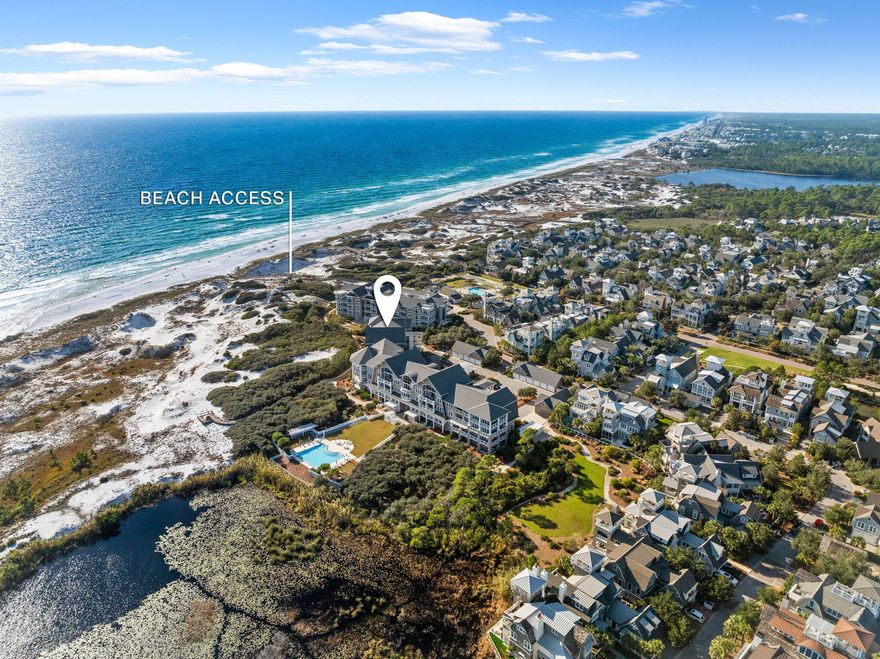 MOTIVATED SELLER | $50K Seller Credit at Full Ask Price | Listed Below Appraised ValueWelcome to Compass Point II--an exclusive Gulf-front condo in the heart of Watersound. Designed by renowned architect Graham Gund, this Nantucket-style condo is one of only 25 residences, offering a rare blend of privacy, luxury, and timeless coastal charm.Recently updated throughout, this luxurious condo lives like new. From the second floor, enjoy stunning views of the largest stretch of private beach along 30A and tranquil coastal dunes.This residence includes deeded beach access, a private pool, and the option to join the Watersound Beach Club. Golf cart and designer furnishings convey. Whether you're looking for a high-performing rental or a dreamy beach home, this will not last