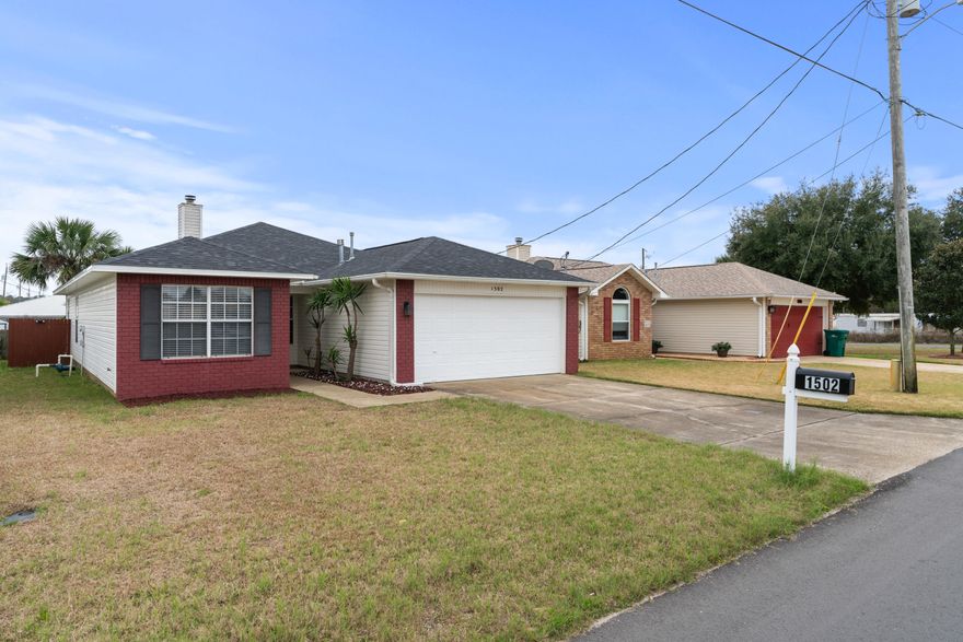 Great location! No HOA! This charming 3 Bedroom, 2 Bath home is conveniently located just minutes to Hurlburt Field AFB and is just 15 minutes to nearby beaches. Seller has updated the home recently with new interior paint and a brand new roof! Other upgrades include engineered hardwood floors, pendant lighting and more. You're sure to appreciate the open layout, vaulted ceilings and spacious back yard! This home is priced to sell, so contact us today for more information!