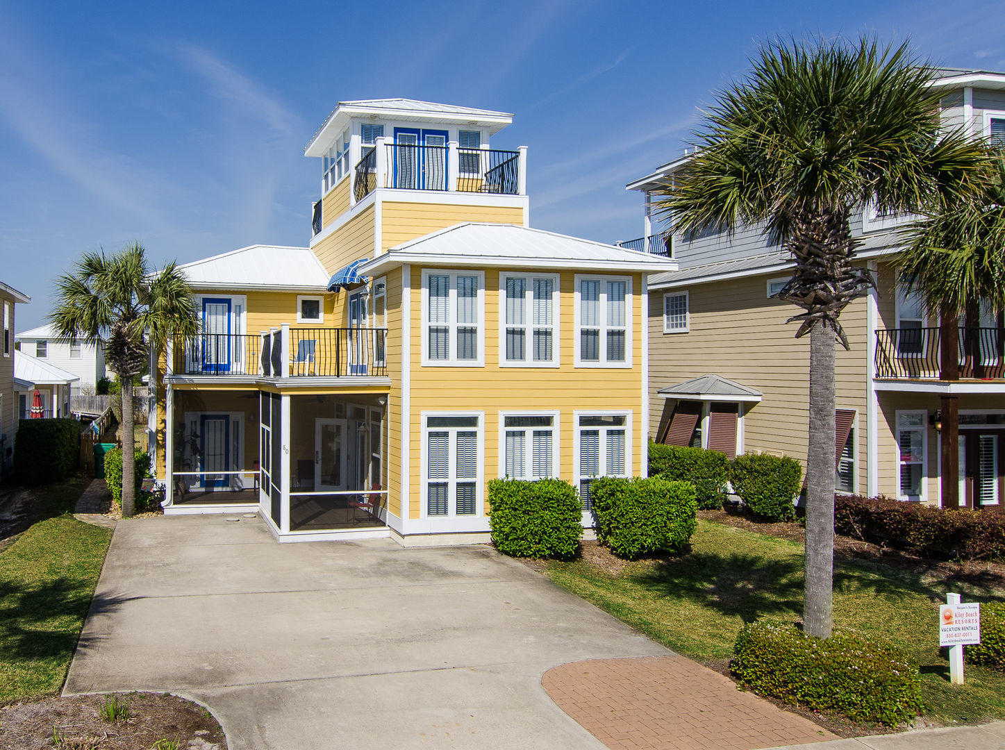 The ''Saphire'' floor plan features a cozy 4 bedroom, 4 bath Main House, plus a roomy Cottage with 2 Bedroom & 1 Bath in the back. There is a heated 12' x 24' in-ground pool. All the elements of true coastal living are incorporated in the design such as hardi-plank board siding, metal roof, 9' & 8' ceilings, tile throughout except the bedrooms, & lush tropical landscaping. No Association to join or fees to pay. Just a few hundred feet from the beach access, this will make an ideal rental projected to generate as much as $150,000 gross !
