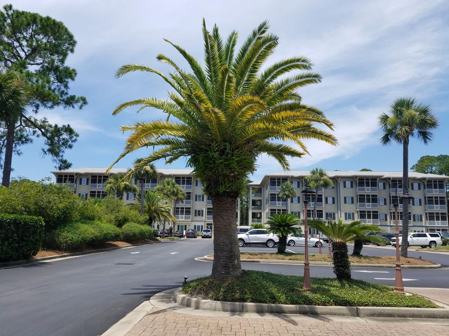 This is the unit for you if you LOVE Seagrove!Being sold completely furnished including adjustable bed in Master. The high ceilings will amaze you, along with the crown molding and attention to detail. Gracious parking, beautiful pool area away from the building so you can't hear all the fun going on. Large covered wide corridors from elevator to unit, separate storage for each unit. Short walk to beach access just across from Tom Thumb.  Gated quiet complex..  And this unit has peek a views of the Gulf from the screen porch.  Relaxing, quiet location in the heart of Seagrove. Bonus for this top floor unit...no one above you!  This unit has not been on a rental program.