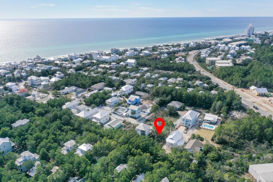 Great homesite south of Scenic 30A, close to Eastern Lake and the Gulf of Mexico! Build your dream home close to Seagrove and Seaside's shops and restaurants. Just a short stroll or bike ride to the beach and Eastern Lake public beach access. 
No HOA and no buildout time!
