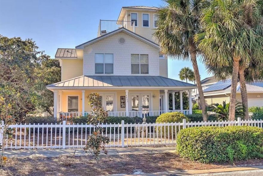 Nestled in one of the most lush and coveted locations along scenic highway 98 in Crystal Beach, this turnkey beach house is what you've been waiting for on a quiet cul de sac right on Clipper Cove! A very short walk to the neighborhood pool, this 3 bedroom (plus loft) and 3.5 bathroom offer accommodations for all with inviting, light-filled rooms welcoming you, while the home's coastal chic ambiance suggests casually elegant living and entertaining in all seasons. Cozy on Clipper has a spacious fully stocked and remodeled kitchen with all stainless steel appliances, quartz countertops, 4 brand NEW bathrooms including all Delta fixtures, new doors and decor, and much more! In 2024, this property produced over $84K in rental income and has over 77K YTD for 2025! Enjoy a tropically landscaped exterior with ample covered patio space for alfresco dining and entertaining, plus porches galore allow for tons of fun in the sun and shade! A short walk to the sugar white beaches, Destin Commons shopping, golf courses and great restaurants awaits. This charming beach home is perfect as a primary residence, second home or short/long term rental income producer! Do not miss your chance to purchase this well maintained home in Crystal Beach today.