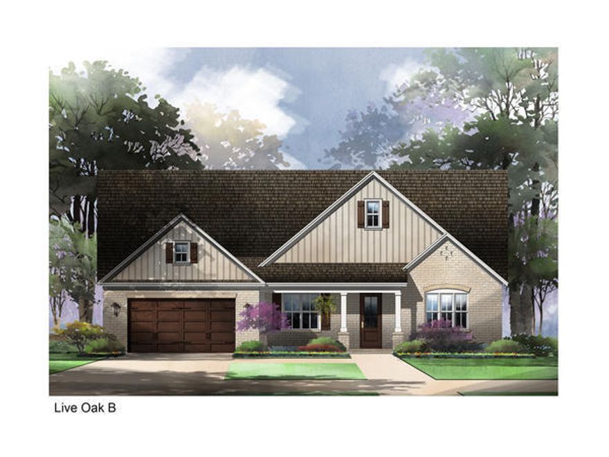 Home Under Construction in Hammock Bay neighborhood Meadows, The Live Oak floor plan has 2,598 square feet,three bedroom plus a study, 2 baths. Brick exterior, low-E vinyl windows, covered rear porch and a 2-car garage. Interior finishings include, 9' ceilings, granite counter tops, laminate, tile and carpeted floor coverings, crown molding and cased windows. Natural Gas Range and Rannai tank water heater. Stainless Frigidaire Appliances, WoodHarbor Cabinets with 100 year finish warranty, tiled shower and tub deck. Hammock Bay is a 3,200 acre master planned development which offers a clubhouse, movie theater, pools, workout facility, nature trails and a pet park.