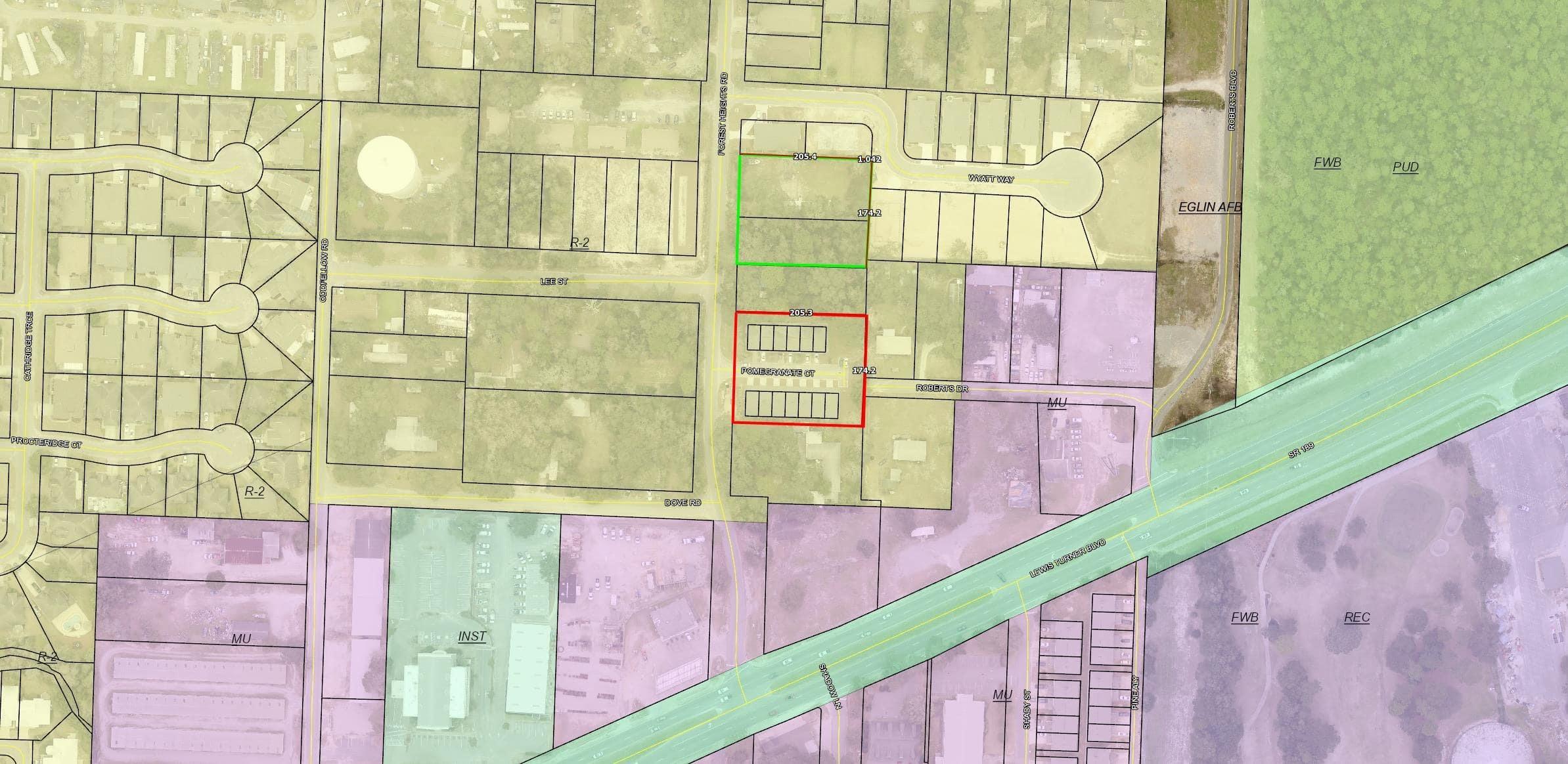 *This is two attached Parcels totaling .83* 1188 Forest Heights Road parcel zoned R-2 is .83 acres total. The same size as the Pomegranate Court parcel. Located in a prime location less the .5 miles away from the future location Freedom Beacon Park Project by the Jay Odom Group. The FBP project will have a 288 multi-family luxury residences, 102 room hotel, 55,000 sq ft of road frontage for restaurants and retail space, 160,000 sq ft of Class A office space, and an impressive 4-acre recreational park. This very large lot is also in close proximity to the brand-new single-family residence development called Wyatt Way. This .83-acre lot can be the home to many projects and future investments. Seller Financing available $160,000 Down then a ten year fixed rate 5% $1484.92 monthly payments for 120 Months.