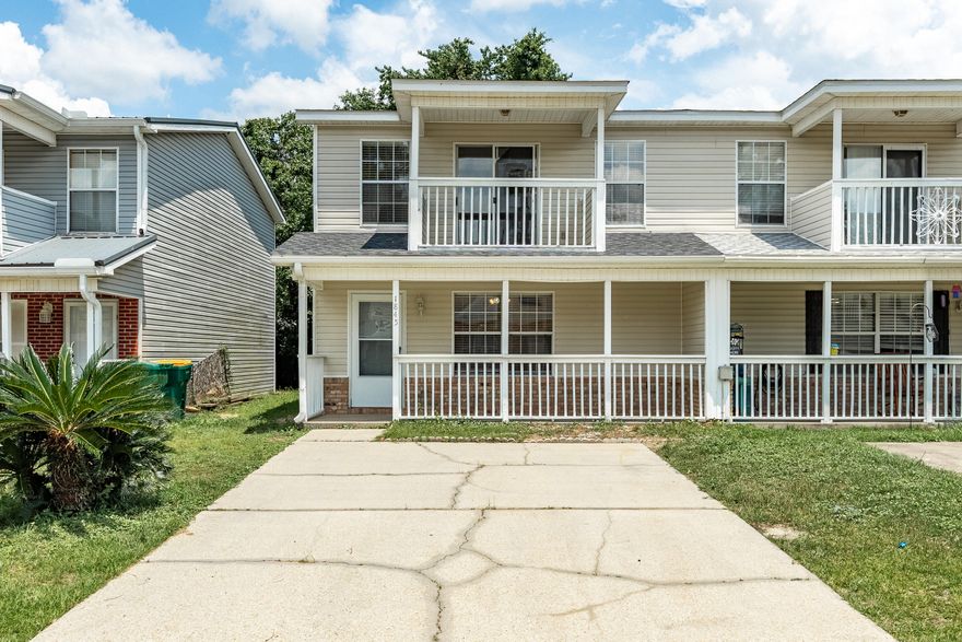 This beautifully maintained townhome offers spacious living, thoughtful updates, and a convenient location that checks all the boxes. Downstairs features tile flooring throughout, a large living room, oversized dining area, half bath, and a full laundry room. The open kitchen includes a breakfast nook, brand new stainless steel appliances, bar seating, and direct access to a private backyard patio; perfect for relaxing or entertaining. Upstairs, you'll find three bedrooms and two full bathrooms. The primary suite features a private balcony, an upgraded tub/shower with tile surround, a walk-in closet, and a freshly updated vanity. The two additional bedrooms share a full hall bathroom and offer great flexibility for guests, family, or a home office. Additional updates include a brand-new roof in 2024, new carpet in the bedrooms, updated bathroom vanities and lighting, and fresh interior paint. With a two-car driveway and excellent overall condition, this townhome is truly move-in ready and perfect for a primary residence or as an investment property!