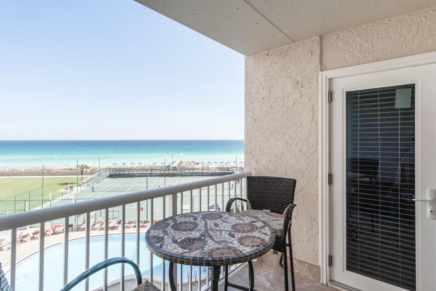 THIS IS A MUST SEE!! You are going to fall in love with the views from this GULF FRONT unit. This condo has a spacious open floor plan. Unit has been renovated with updated kitchen cabinets, back splash. counter tops and appliances AND NEW windows and doors- updates are only 3-4 years old. Both bathrooms were nicely redone- cabinets and granite counter tops, tubs were refinished. 411 is one of the NICEST units at HSR!This is a PERFECT investment opportunity. Unit has rental history and is already on a Vacation Rental program. The owners and management company have kept this unit in GREAT condition. Come take a look and see for yourself why this condo is always a favorite of Destin's tourists. You could be the new lucky owner of unit 411! Come by, take a look and send us an offer!