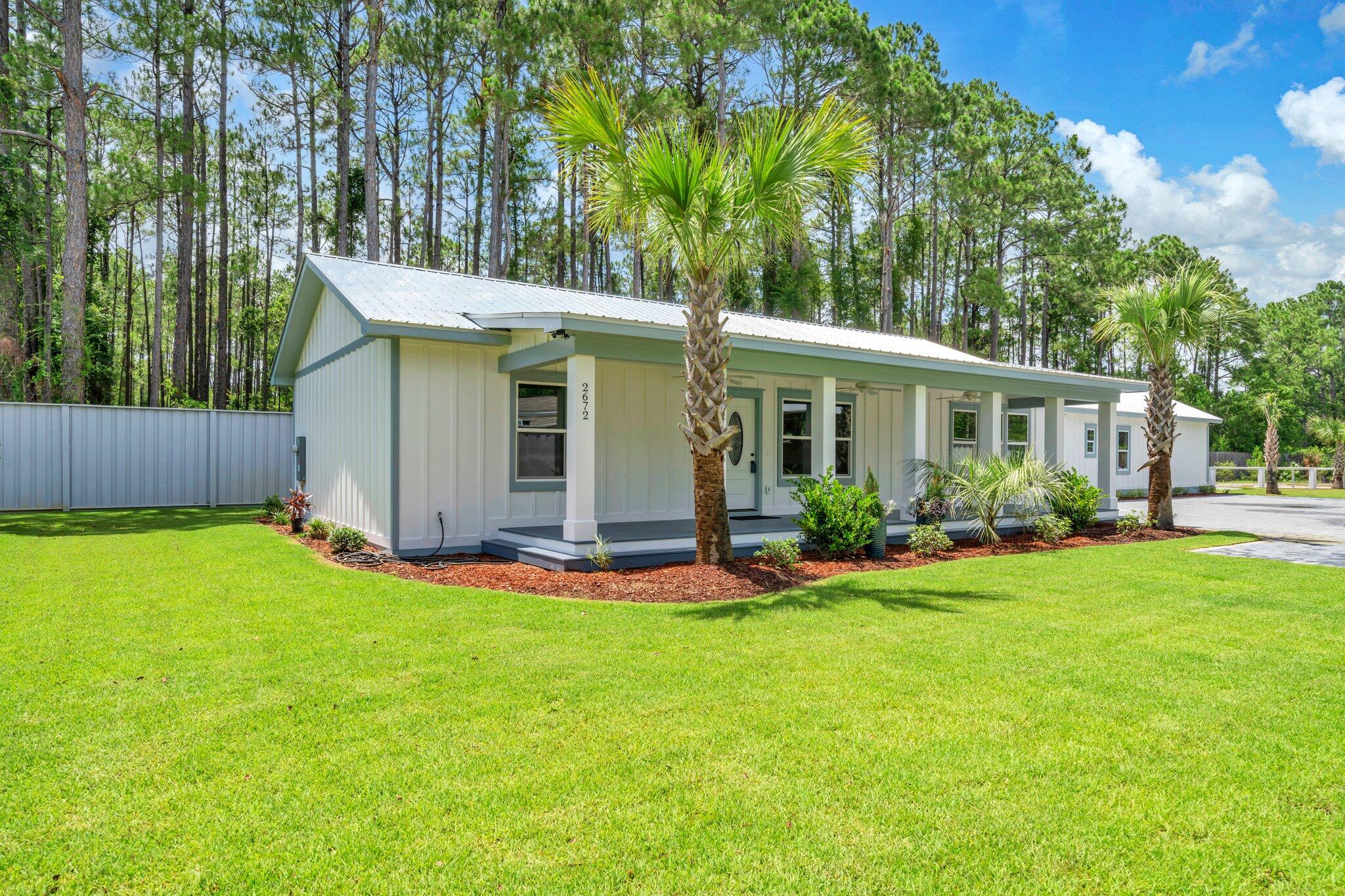 RARE OPPORTUNITY FOR A GREAT PRICE! In beautiful Santa Rosa Beach, FL -- where modern luxury, space, and privacy come together in perfect harmony.This brand-new construction home sits on a rare 1-acre lot and offers an expansive 2,947 square feet of thoughtfully designed living space. The open, flowing floor plan features two master suites, ideal for multi-generational living or hosting guests in comfort and style. High-end finishes include quartz countertops and elegant detailing throughout, while beautiful professional landscaping enhances the home's curb appeal.The generous living areas, combined with state-of-the-art features, make this residence the perfect blend of modern design and coastal charm. With eight parking spaces and a private patio, this property offers plenty of room to relax, entertain, or expand. Make this your own private compound the expansive backyard (approximately 0.20 acres) provides ample space to build a mother-in-law suite, custom pool, and outdoor dining area, creating the ultimate personal retreat.
Ideally located just three miles from both Ed Walline Park public beach access and Cessna Landing bay access, this home offers the best of Santa Rosa Beach coastal living.
A rare opportunity to own new construction with unmatched space and potential in a prime location!
NO HOA!!!
Call me today for a showing! It is vacant and easy to show!