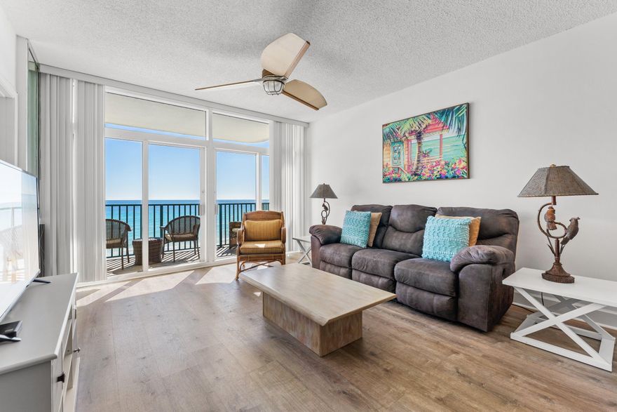 Discover the essence of beach front in this 4th floor unit updated a couple years ago with fresh paint, counter tops, all new appliances. Eye level views of the beautiful gulf of Mexico and it's sandy white beaches. Amenities include pool, tennis courts, exercise facility, private beach access