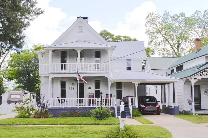 This lovely Victorian Cottage is located just one block west of Historic Circle Drive, Lake Defuniak and The Defuniak Springs Public Library ( the oldest public library in the state of Florida).This home is the perfect setting for a quiet peaceful lifestyle that is hard to find in today's fast pace world. The home is neat & clean. Beautiful hardwood floors throughout. 21 new windows were installed in 2011. The second floor comes with its own kitchenette, perfect for visiting family & guests. A green house, an above ground pool and your own rose garden make this home lovely, charming and special. Shown by Appt. Home is being sold ''As Is.'' Seller will require 3 days after closing to vacate