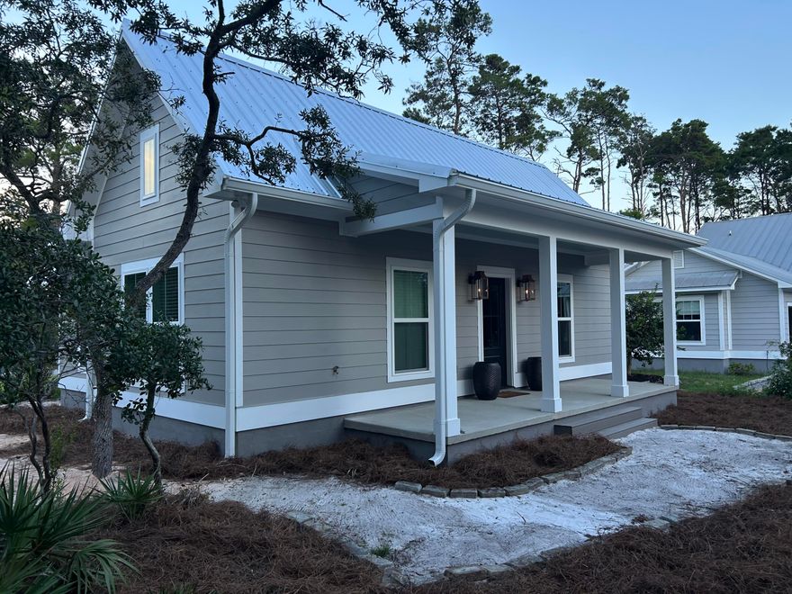 Brand new Florida Cottage for rent 6 months minimum. $2200/month Unfurnished plus electric. This 2 bed/1 bath cottage features vaulted ceilings, upgraded flooring, cabinets, countertops, appliances, washer/dryer, lighting, ceiling fans, large walk-in shower. gas lanterns, on demand hot water and many other features.