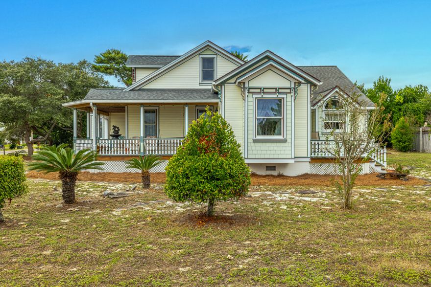 Charming Victorian at the Beach - Step into this unique Victorian-style home situated on a very large corner lot just blocks from the beach. With its classic wrap-around porch and timeless details, this home is filled with warmth, character, and plenty of space for making memories.Inside, you will find 10-foot ceilings, solid wood doors, and bright, open rooms that feel both comfortable and inviting. The kitchen features custom cabinets and shelving, beautiful granite countertops, a Jenn Air downdraft range, and an extra gas cook top--perfect for preparing meals to share with family and friends.Upstairs, a 260sqft bonus room with half bath offers flexible space for guests, hobbies, or a cozy retreat. Everyday living is kept easy with thoughtful features like a geothermal HVAC Charming Victorian at the Beach
Step into this unique Victorian-style home situated on a very large corner lot just blocks from the beach. With its classic wrap-around porch and timeless details, this home is filled with warmth, character, and plenty of space for making memories.
Inside, you will find 10-foot ceilings, solid wood doors, and bright, open rooms that feel both comfortable and inviting. The kitchen features custom cabinets and shelving, beautiful granite countertops, a Jenn Air downdraft range, and an extra gas cooktopperfect for preparing meals to share with family and friends.
Upstairs, a 260sqft bonus room with half bath offers flexible space for guests, hobbies, or a cozy retreat. Everyday living is kept easy with thoughtful features like a geo-thermal heating and cooling system, an 1100sqft, 3-car garage with workshop, and a laundry area with shower - a welcome convenience after beach days. The home's living space can also be expanded into the garage, offering you endless options for the future.
Step outside to enjoy a 316 sq. ft. wrap-around porch and a 144 sq. ft. deck, perfect for morning coffee, breezes, and sunset gatherings.
This is also a prime investment / short-term rental location. Blocks from the beach and just 10 minutes from Pier Park with its endless shopping, dining, and entertainment, and only 5 minutes to scenic 30A and South Walton's upscale dining, boutique shopping, and nightlife, you'll be at the center of everything the coast has to offer.
