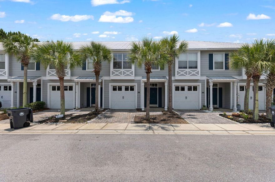 Move-In Ready with Fresh Paint & New Carpet!Immaculate 3BR/2.5BA townhome in Eagle Bay, North Santa Rosa Beach. This 1,588 SF unit features a spacious, open-concept main level with tile flooring, half bath, and a kitchen equipped with breakfast bar and pantry. Fresh interior paint throughout and brand-new carpet upstairs.All bedrooms are located on the second floor, including a large primary suite with walk-in closet and double vanities in the en-suite bath. Secondary bedrooms are generously sized, with Bedroom 3 ideal for office or flex space. Laundry room upstairs (W/D not included). Covered back porch for outdoor enjoyment.Conveniently located near shopping, dining, and the beaches of 30A.Dogs allowed with approval. No cats.