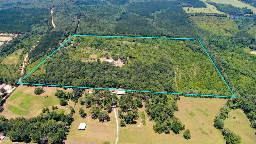 Quiet. Peaceful. Quintessential brick ranch farmhouse on the hilltop on 40 totally private acres!! Country living, ready for chickens, goats, horses or whatever you can dream up for your little slice of heaven. Abundant deer and wildlife. Home is clearly well kept, neat and clean, with a new HVAC, 6 year old metal roof & new interior paint. Comfortably laid out with good room sizes. Master suite is sizable w/ double vanities & lots of storage. Kitchen and dining flow into the family room. Laundry room is oversized with plenty of room for storage or a freezer. Pole barn for storage. Just 3.5 miles north of Hwy 90 in Ponce de Leon near the school, I-10 and only 45 minutes to the crystal white sand beaches! If you've been looking for an affordable escape or farm, this could be your chance.