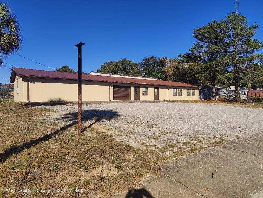 This warehouse/office building is 3,180 square feet and has a lot of potential. It is build of cinderblock, has a metal roof, one roll up door, and two entrances. The interior is unfinished and can to be buildout to your specifications. The building is located on the corner lot with plenty of parking.