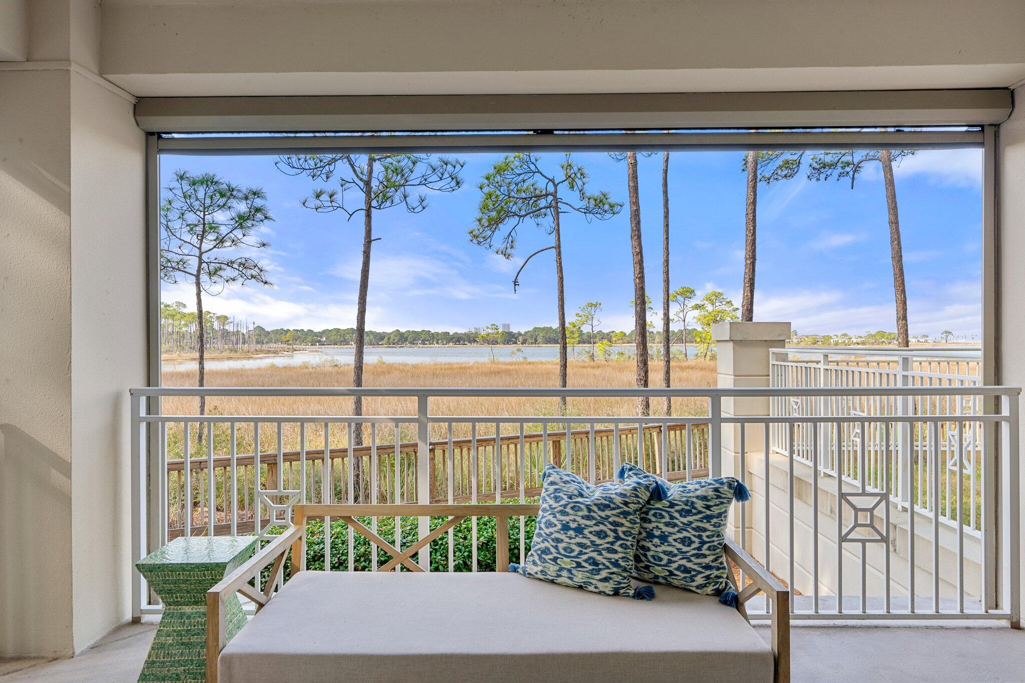 RARE BAYFRONT 4 BEDROOM Condo with garage and Private Yard. Enviably located overlooking panoramic views across Choctawhatchee Bay, this well-designed magical condo at The Anchorage is a rare find boasting 2425 sq ft of living/entertaining space PLUS, a private fenced yard overlooking the untamed beauty of Jolee Island and sunsets 365 days of the year!. The open living area and bedrooms deliver unparalleled waterfront vistas that extend from Baytowne Marina to Mid Bay Bridge. The master suite includes a walk-in closet and spa-like ensuite bathroom while guest bedrooms all have ensuite bathrooms and access to a private lanai. Relax in the generous covered lanai or step through the retractable screen into a delightful fenced yard complete with views of Jolee Island and Baytowne Marina Sandestin Golf and Beach Resort features more than seven miles of beaches and pristine bay front, four championship golf courses, 15 world-class tennis courts, pickleball courts, 108 catch and release ponds stocked with bass (no fishing license required), a 226-slip marina, a fitness center, spa and celebrity chef dining. Shop, dine and play at the charming pedestrian village, The Village of Baytowne Wharf and more. Inside the gates of the resort, residents of the 72 distinctly different neighborhoods enjoy a balanced lifestyle of high-class living, spanning 2,400 acres from the beach to the bay. There are just over 4600 properties within the gates which offer 24 hrs./day gated security. Everything within the gates of the resort is accessible by golf cart or bicycle. The entire resort is interconnected by miles of pedestrian, bike and golf cart paths that weave through groves of live oaks, meandering past natural lagoons, fountains, man-made lakes, and meticulously landscaped fairways.
Just beyond the gates, Grand Blvd with its weekly farmers market, varied events and superb section of dining and shopping is readily accessible by golf cart. The Market Shops, on the south side of highway 98, boasting more dining and shopping choices, is easily accessible utilizing the tunnel beneath Hwy 98