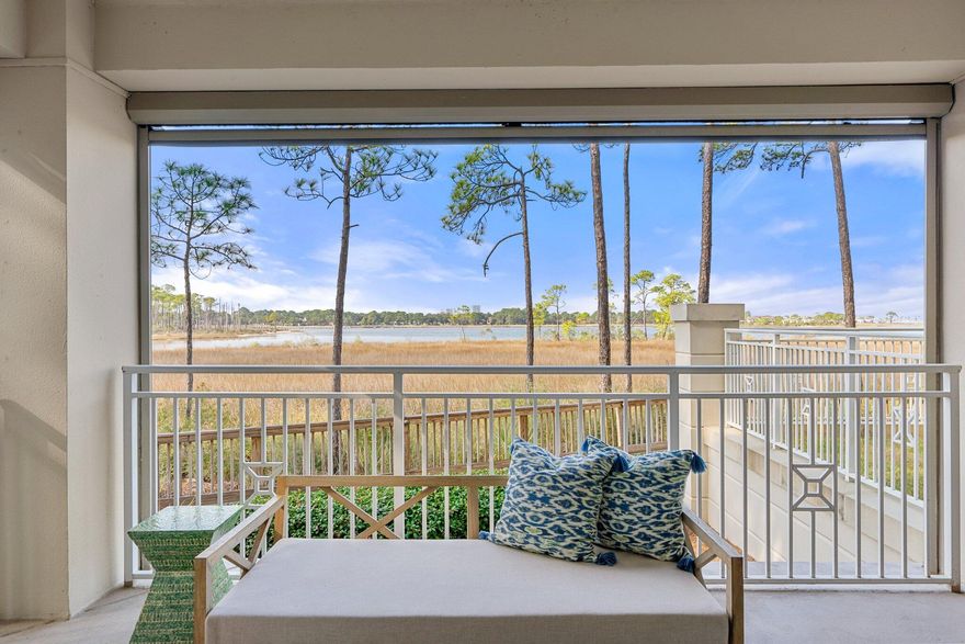 RARE BAYFRONT 4 BEDROOM Condo with garage and Private Yard.  Enviably located overlooking panoramic views across Choctawhatchee Bay, this well-designed magical condo at The Anchorage is a rare find boasting 2425 sq ft of living/entertaining space PLUS, a private fenced yard overlooking the untamed beauty of Jolee Island and sunsets 365 days of the year!. The open living area and bedrooms deliver unparalleled  waterfront vistas that extend from Baytowne Marina to Mid Bay Bridge. The master suite includes a walk-in closet and spa-like ensuite bathroom while guest bedrooms all have ensuite bathrooms and access to a private lanai.  Relax in the generous covered lanai or step through the retractable screen into a delightful fenced yard complete with views of Jolee Island and Baytowne Marina Sandestin Golf and Beach Resort features more than seven miles of beaches and pristine bay front, four championship golf courses, 15 world-class tennis courts, pickleball courts, 108 catch and release ponds stocked with bass (no fishing license required), a 226-slip marina, a fitness center, spa and celebrity chef dining. Shop, dine and play at the charming pedestrian village, The Village of Baytowne Wharf and more. Inside the gates of the resort, residents of the 72 distinctly different neighborhoods enjoy a balanced lifestyle of high-class living, spanning 2,400 acres from the beach to the bay. There are just over 4600 properties within the gates which offer 24 hrs./day gated security. Everything within the gates of the resort is accessible by golf cart or bicycle. The entire resort is interconnected by miles of pedestrian, bike and golf cart paths that weave through groves of live oaks, meandering past natural lagoons, fountains, man-made lakes, and meticulously landscaped fairways.
Just beyond the gates, Grand Blvd with its weekly farmers market, varied events and superb section of dining and shopping is readily accessible by golf cart. The Market Shops, on the south side of highway 98, boasting more dining and shopping choices, is easily accessible utilizing the tunnel beneath Hwy 98

