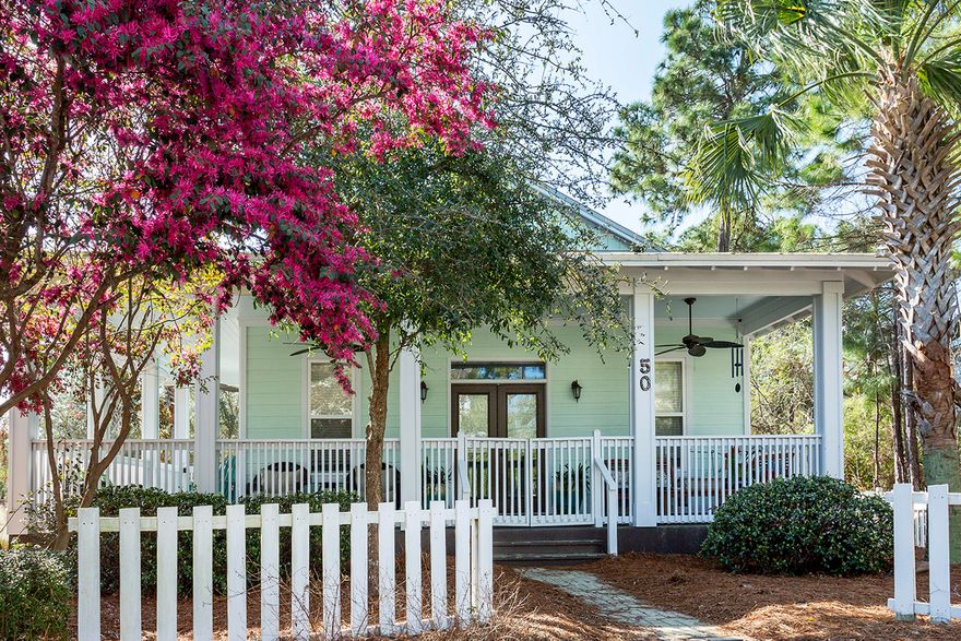 3 bedroom / 2 bath in Cassine Village. Close to public or private deeded beach access. Lots of outdoor living space - wrap around porch, plus huge screened back, with a patio and fenced yard and an outdoor shower. Plenty of storage inside as well as a huge attic and double-sided outdoor storage building. Ceiling fans in every room. Wood floors & tile. Large master suite with walk-in, tiled, double-headed shower, his-n-hers closets & linen closet. Granite counters, stainless steel fridge, stove, and dishwasher, washer & dryer. Amenities: 2 community pools, tennis courts a walking trails. Close shops and restaurants. *Buyer is responsible for personally verifying details about this property. Any information contained in this listing is believed to be accurate but is not guaranteed.*