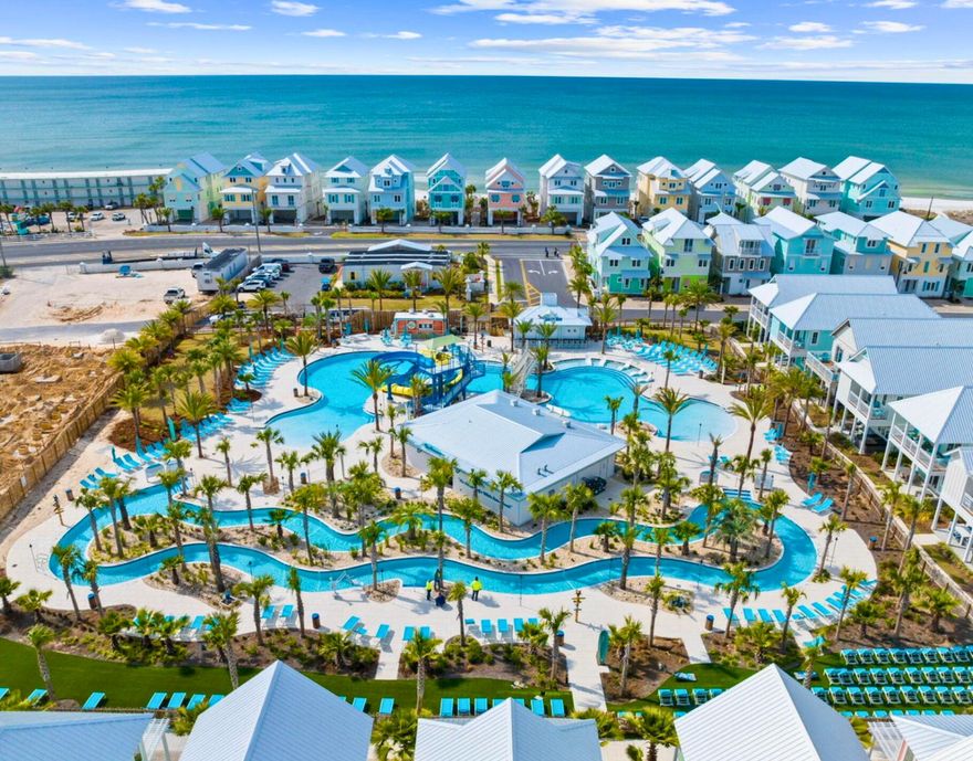 MOTIVATED SELLER! WILL ENTERTAIN ANY AND ALL OFFERS! VIEWS FOR DAYS! Welcome Margaritaville Beach Resort! This exquisite 5-bedroom home, newly constructed in 2023, shows off breathtaking views of the Gulf of America. Professionally decorated with elegance and style, this residence is ideal for those who value luxury and comfort. Start your day with the soothing sound of waves and a cup of coffee on the spacious balcony, or unwind in the hot tub with stunning Gulf views. The open floor plan and high ceilings create a bright and airy atmosphere, perfect for entertaining. The kitchen, featuring top-of-the-line appliances and modern finishes, is a chef's dream. Each bedroom offers a spacious, comfortable retreat for relaxation after a long day. This brand-new full-service resort is designed for fun, relaxation, and exceptional rental potential. With 580 feet of dedicated sugar-white sand beach, a massive resort pool featuring waterslides, and a 425-foot lazy river, this destination attracts guests year-round. Onsite amenities include the lively Salty Rim Bar & Grill for poolside food and drinks, and the soon-to-be-completed Clubhouse will offer even more - a full-service restaurant and bar, coffee shop, provisions market, onsite check-in, fitness center, arcade, and banquet facilities. Whether you're looking for a high-performing vacation rental or a personal beachfront escape, Margaritaville delivers. Don't miss this incredible opportunity to invest in one of the Emerald Coast's most exciting new resorts!