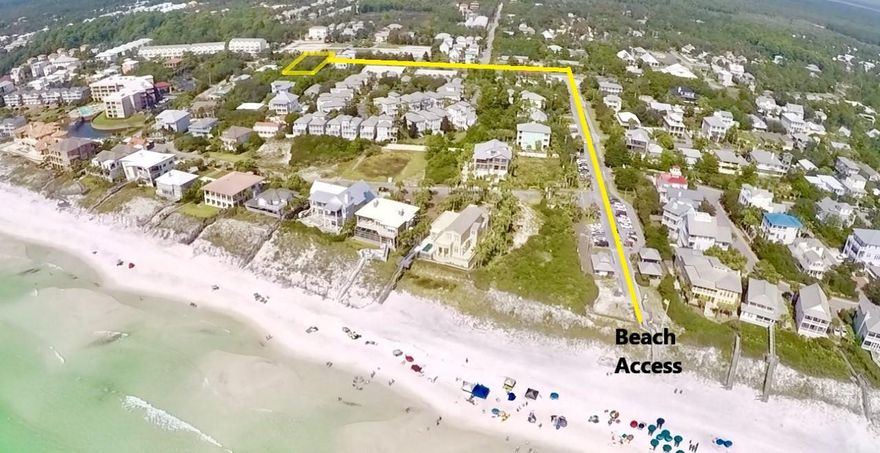 HUGE lot on the south side of 30a. Short commute to Gulfview heights beach access and Gulf Place. Great gulf views from 3rd floor of house next door. Build your dream home.