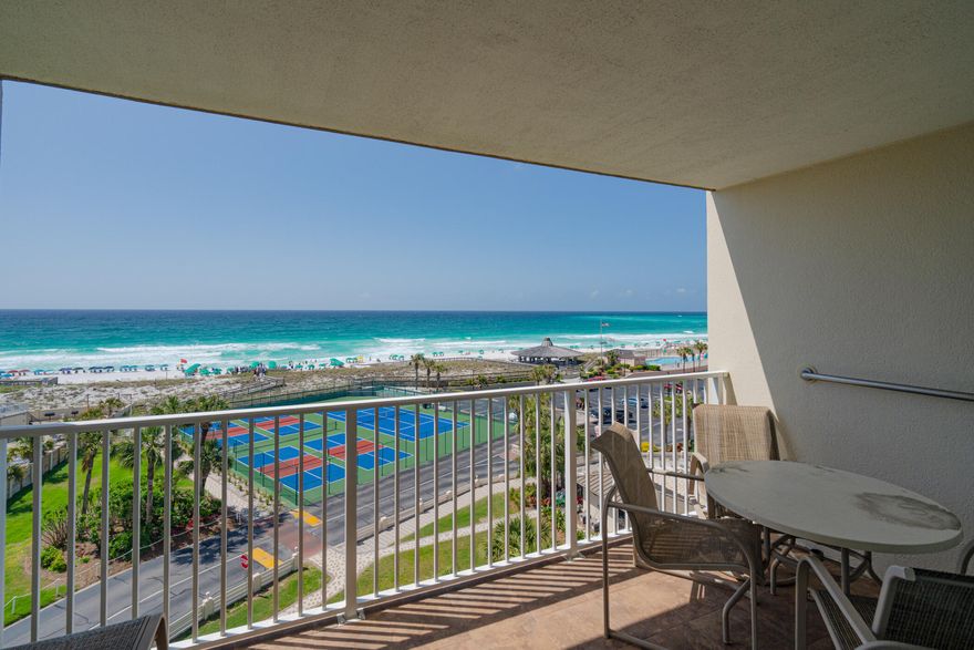 Enjoy breathtaking views of the Gulf of Mexico from this 6th floor condo in The Islander. This two bedroom, two bath unit is in the stack closest to the beach!   This condo comes fully furnished and ready to enjoy! Just bring your toothbrush. Have I mentioned the gorgeous view?!. Call today before it is gone.