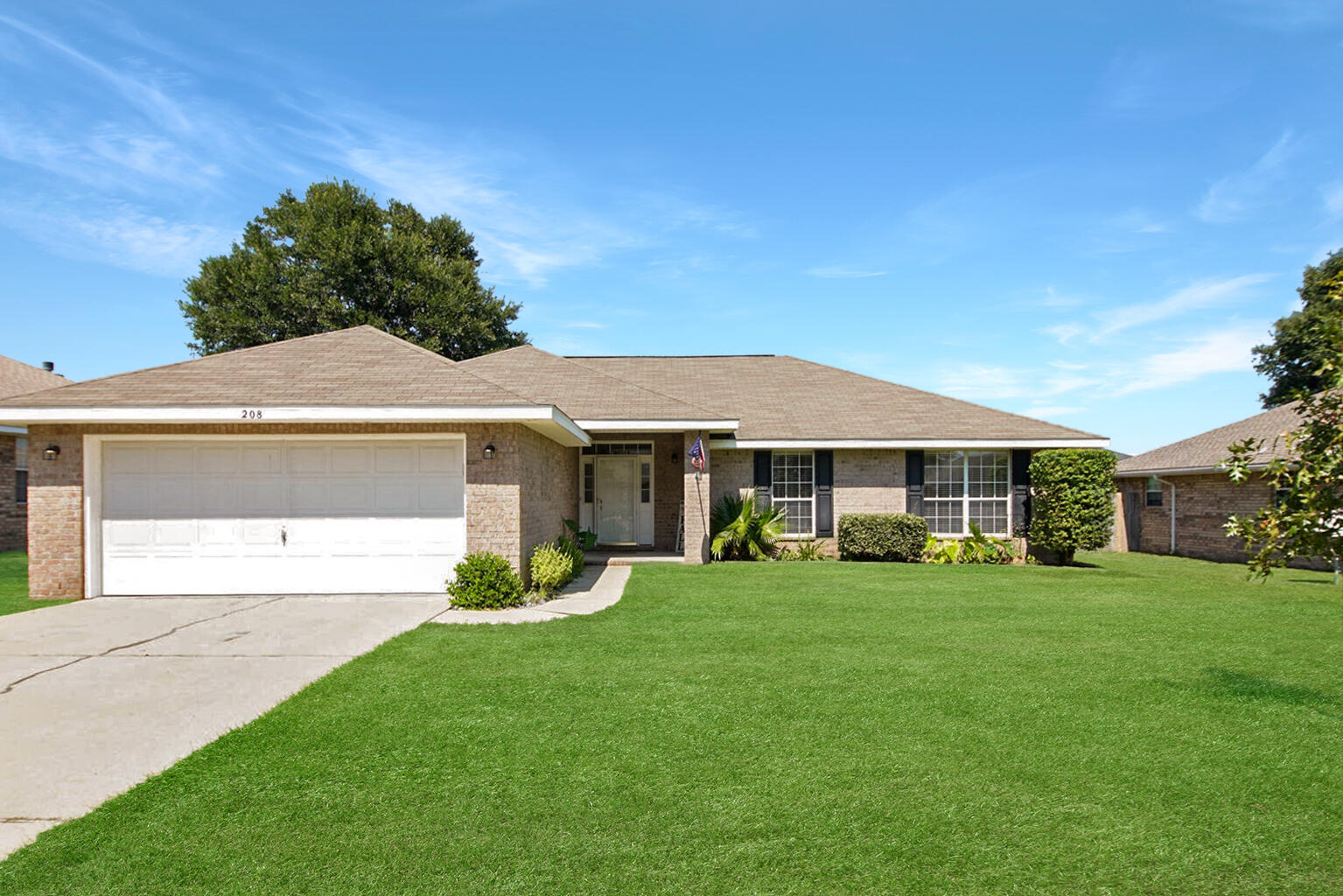 South Crestview's Hidden Gem! Discover this impressive, move-in-ready home nestled in the heart of South Crestview. Step inside and be greeted by an open, airy floor plan adorned with luxury vinyl plank flooring throughout the main living areas. Freshly painted walls and newer Roof, HVAC and water heater systems ensure comfort and efficiency.The split floor plan offers a perfect blend of privacy and spaciousness. The vaulted ceiling in the living room creates a dramatic, inviting atmosphere, while the kitchen's breakfast bar, pantry, and ample counter space make entertaining a breeze. The master suite is a true retreat, featuring dual vanities, an oversized tub/shower combo, a walk-in closet and linen closet.Enjoy outdoor living on the covered patio, leading to a sprawling backyard complete with a playset, a convenient shed, and a wide gate for easy access. The laundry room, located off the kitchen, offers plenty of space for storage, and the garage features a pull-down attic for even more room.

Don't miss this opportunity to make this beautiful home yours!